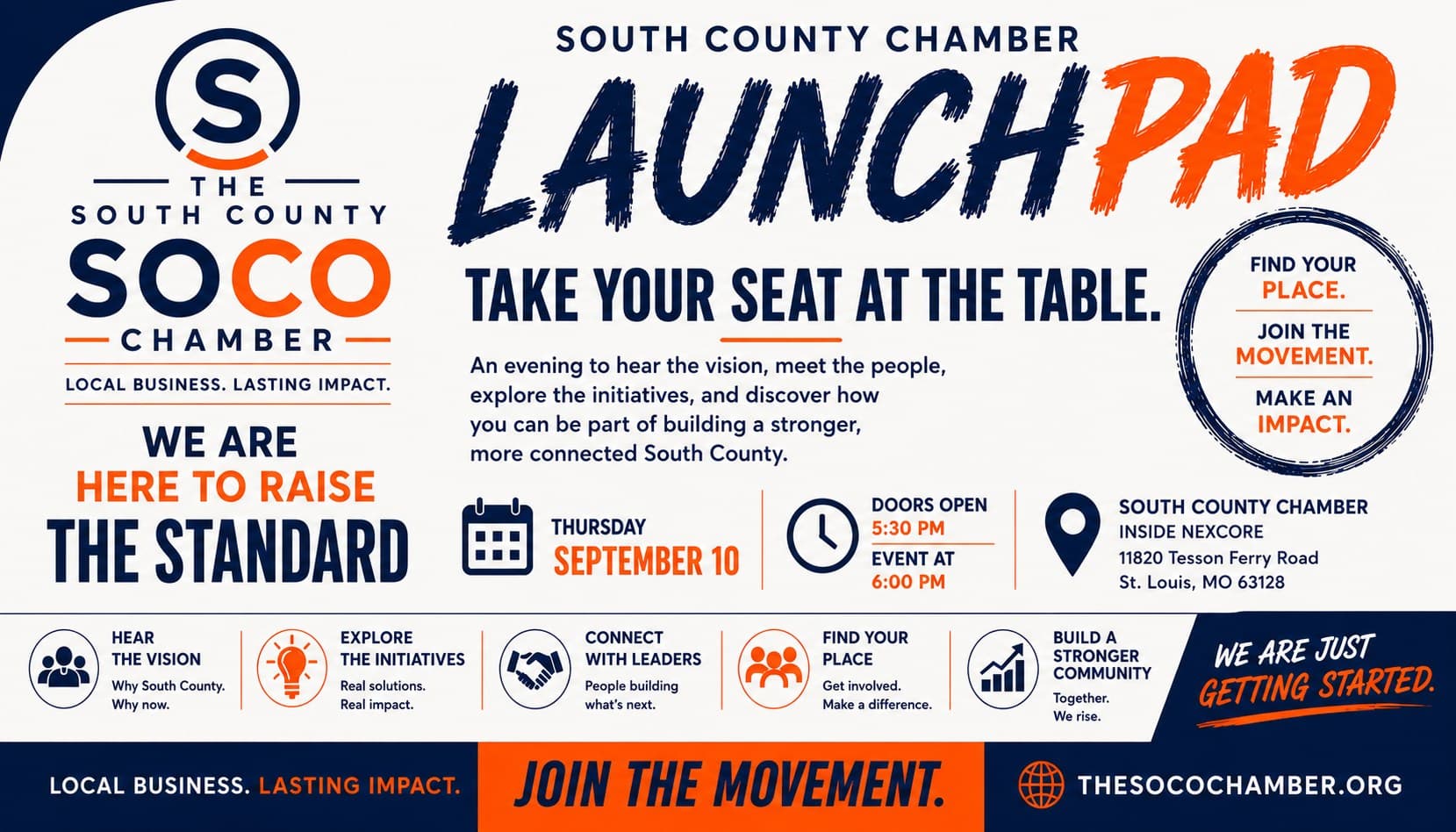 The South County Chamber Launchpad: Take Your Seat at the Table